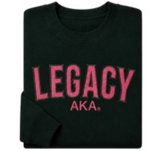   Sudadera de cuero Legacy negra para mujer, jersey de cuello redondo de forro polar premium, con gráfico de letras griegas, estilo casual para hermandades - Product Image 6