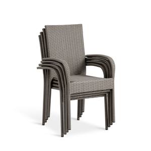 Top Selling Rattan Wicker <b>Dining</b> <b>Chair</b> Modern Design Waterproof Durable <b>Stackable</b> Apartment Outdoor Use Made in Vietnam - Product Image 3