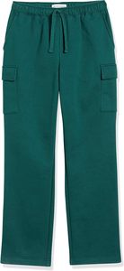 Pantalones Deportivos de Forro Polar Verde para Hombre, Cintura Elástica con Cordón, Bolsillos Laterales, Ropa Casual de Otoño - Product Image 5