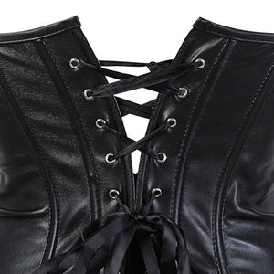 Corset en cuir véritable pour femme, bustier tendance en peau d'agneau premium, serre-taille en dentelle, écologique, antibactérien, séchage rapide, personnalisable - Product Image 3