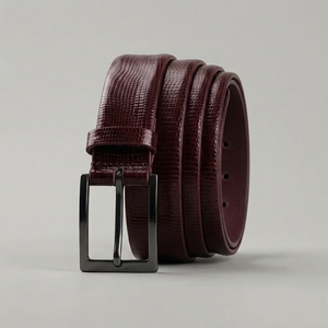 Ceinture en cuir pleine fleur de qualité supérieure pour hommes, vente en gros, ceinture en cuir épaisse à boucle ardillon, ceinture en cuir de mouton OEM pour hommes - Product Image 4