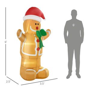 Pupazzo di Neve Gonfiabile Natalizio per Decorazioni Esterne Festive per Casa o Giardino - Product Image 3