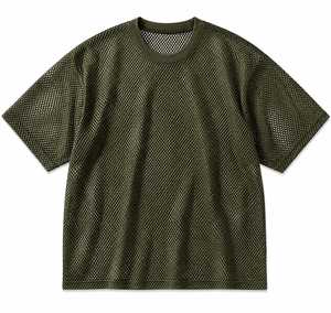 T-shirt tricoté respirant personnalisable avec logo sur mesure, style urbain, coupe ajustée, méthodes d'impression sérigraphique et par transfert d'eau - Product Image 5