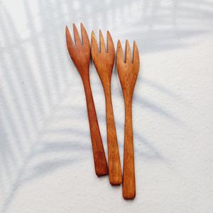 Petite fourchette en bois, couverts écologiques, logo personnalisé imprimé, mini-fourchette pour fruits, Vietnam, haute qualité naturelle, VITRAPRO - Product Image 4