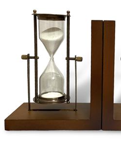 Serre-livres minuteur de sable Homejoy2000 BE6 avec base en bois - Design unique et élégant - Product Image 6