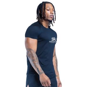 <b>Mens</b> <b>Navy</b> <b>Blue</b> Slim Fit Crew Neck T <b>Shirt</b> Custom Logo Short Sleeve Sportswear Gym Casual Apparel Manufacturer Shoukat Apparel - Product Image 2