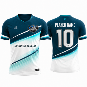 ชุดทีมฟุตบอล เสื้อแข่ง ผ้าโพลีเอสเตอร์ระบายอากาศได้ดี พิมพ์ลายด้วยความร้อน น้ำหนักเบา ระบายอากาศได้ดี ชุดกีฬา - Product Image 1