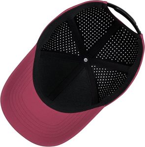 Casquette Snapback en Maille à 6 Panneaux Bordeaux Respirante Unisexe Réglable pour Activités de Plein Air Printemps-Été Adulte - Product Image 3