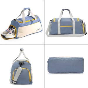 Bolsa de Gimnasio de Viaje Ligera de Poliéster, Resistente al Desgaste, para Distancias Cortas, con Cierre, Diseño Moderno e Impermeable, con Letras, para Hombre - Product Image 2