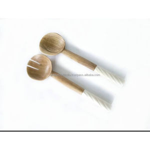 Ensemble de cuillères à épices en bois à pointe de feuille | Petites cuillères en bois de manguier avec poignées en feuille sculptées pour pots de stockage de thé, de café et d'assaisonnement - Product Image 4