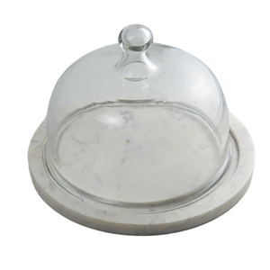 Soporte para Pastel de Excelente Calidad, Nuevo Diseño, con Tapa de Cristal Abombada, Perilla Decorativa de Metal, Bañado en Oro - Product Image 2