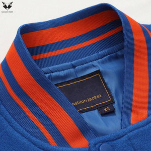 Vintage Style Varsity Jacket Contrast Sleeve Chenille Embroidery Old School Letterman Jacket Men's Fashion Street Wear Jacket - Product Image 6