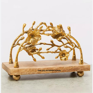 Servilletero Decorativo de Metal con Diseño Floral en Color Negro para Hotel, Restaurante, Boda, Fiesta, Decoración de Mesa Occidental - Product Image 5