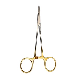 Soporte de aguja Halsey, mango de anillo y trinquete, mandíbulas rectas, instrumento de acero inoxidable Médico Quirúrgico veterinario Dental - Product Image 1