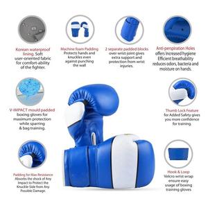 Gants de boxe MMA professionnels personnalisables en cuir PU, à lacets, respirants, écologiques, séchage rapide, antibactériens, poignet réglable - Product Image 6