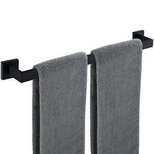 Porte-serviettes mural en acier inoxydable à double rail pour salle de bain - Product Image 6