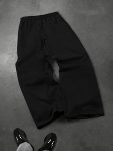 Men Lightweight Flat Front Gothic Black Casual <b>Jogger</b> Pants with <b>White</b> Letter Print Elastic Waist Drawstring Summer Style - Product Image 4
