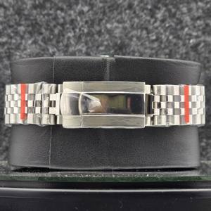 Montre de luxe pour hommes, en acier inoxydable, automatique, mécanique, cadran marron, marqueurs en diamant, lunette cannelée, montre-bracelet Jubilee Business - Product Image 4