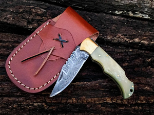 Cuchillo Plegable Multifuncional de Acero Inoxidable de Primera Calidad para Cocina, Mango de Madera Pakka, Personalizable OEM - Product Image 3