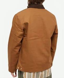Chaqueta de Trabajo para Hombre, Personalizada, Resistente, de Lona de Algodón, Forrada, con Cierre de Cremallera - Product Image 5
