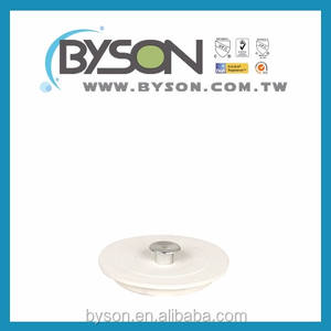 Bouchon de vidange en caoutchouc durable blanc avec poignée chromée - Product Image 4