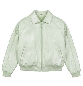 Chaqueta de Motociclista Retro de Cuero Genuino para Hombre, Estilo Clásico, Piel de Vacuno de Primera Capa, Corte Ajustado, Solapa, Estilo Casual - Product Image 1