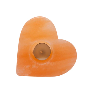 Portavelas de Sal del Himalaya en Forma de Corazón para Velas de Té |   Sal Rosa Natural para Decoración del Hogar y Bienestar Spa, Enfoque Holístico de Sanación - Product Image 1
