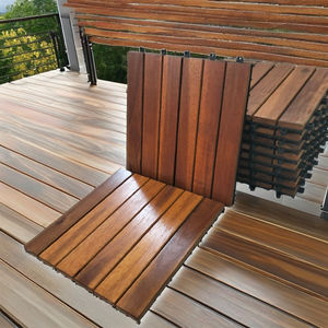 Azulejos de cubierta de madera de acacia impermeables antideslizantes de 300x300mm para terraza, patio, balcón, piscina, jardín para piscinas - Product Image 6