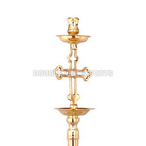 Chandelier d'acolyte avec support pour bougie |   Support de chandelier de processional en laiton pour église - DOUBLE VEE EXPORTS - Product Image 3
