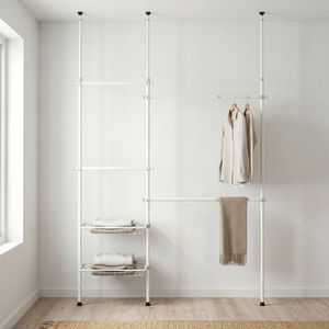 OEM muebles modernos para el hogar fácil montaje telescópico ropa carril cesta de pie Tipo de Metal directo de fábrica al por mayor para EBay - Product Image 2