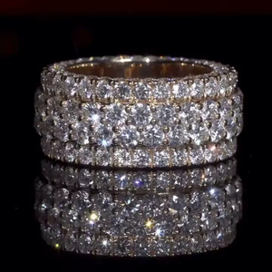 Luxury Jewelry Customization IGI Certified Diamond Jewelry Gold Plated VVS Moissanite Diamond Hip Hop Diamond <b>Rings</b> for <b>Men</b> - Product Image 4