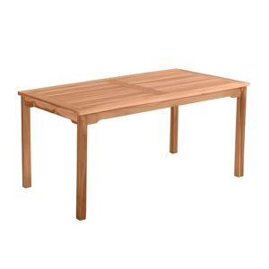 Mesa de Comedor Rectangular para Jardín, Moderna, Resistente, Ecológica e Impermeable, Hecha de Madera de Teca Sólida - Product Image 1