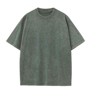 Camiseta de Algodón con Lavado Ácido, Estilo Vintage, 240g, Corte Holgado, Moda Urbana, Cuello Redondo, Marca Zynero Sports para Hombre - Product Image 4