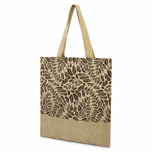 Sac fourre-tout de plage en jute non laminé à imprimé léopard 38x42 cm, logo personnalisé, vente en gros, OEM, ODM, fabricant de marques privées - Product Image 2