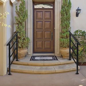 Corrimano in Ferro Battuto Nero per Gradini Esterni da 1-3 Gradini, Kit di Facile Installazione, Dispositivi di Assistenza - Product Image 6