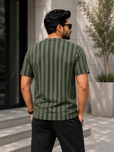 Camiseta Polo a Rayas para Hombre, de Polialgodón, Casual, de Manga Corta, Disponible al Mejor Precio, Venta de Fábrica - Product Image 2