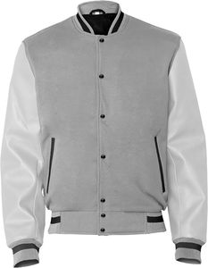 Veste bomber varsity personnalisée pour homme de qualité supérieure avec des patchs brodés du logo de l'équipe universitaire et un style streetwear personnalisé - Product Image 1