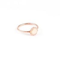 Bague ouverte en argent sterling 925 et or 18 carats, motif Soleil, pour femmes et jeunes filles, porte-bonheur, cadeau d'anniversaire ou pour le quotidien