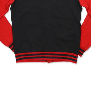 Cardigan Homme Oversize en Maille Nylon/Acrylique Col V Boutons Recouverts Anti-Plis Logo Personnalisé Rouge Noir Uni Devant Uni - Product Image 5