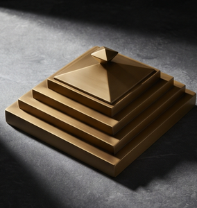 Elegante Contenedor Cuadrado Escalonado de Aluminio Dorado para Frutos Secos, Caja de Almacenamiento de Dátiles de Lujo con Perilla Decorativa, Lata de Regalo para Cocina - Product Image 4