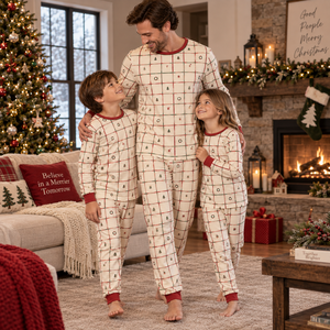 Women's <b>Christmas</b> Cotton Hooded Long Sleeves Sleepwear Set Printed Matching Front Logo Customizable Wholesale Supplier - Product Image 3