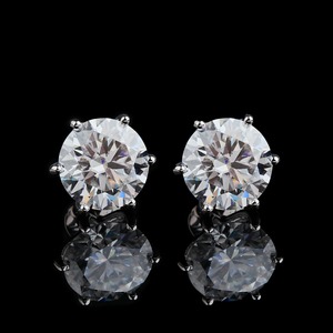 Pendientes de Diamantes Naturales Certificados Fabricados en India, Joyería Fina de Oro para Bodas, Cumpleaños, Aniversarios y Regalos en Venta - Product Image 3