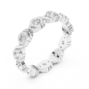 Anillo de Plata 925 con Moissanita, Piedra Ovalada con Engaste de Bisel, Anillo de Boda para Mujer, Joyería Minimalista - Product Image 1
