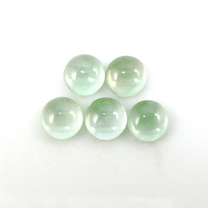พลอยอเมทิสต์สีเขียวธรรมชาติขนาด6มม. อัญมณีทรงหลวมแบบกลมเรียบ - Product Image 1