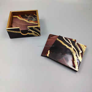 Posavasos de té de madera de diseño lujoso y creativo, posavasos de madera de forma cuadrada para el hogar o la cocina del Hotel, decoración del hogar - Product Image 5