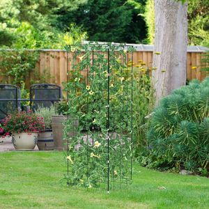 Supporti per Piante Pieghevoli a Forma di A Ecologici con Legature a Torsione, Set da 2 Pezzi per Recinzione da Giardino Esterno - Product Image 1