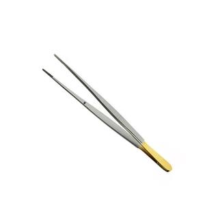 Pinces droites polyvalentes en acier pour instruments chirurgicaux dentaires, manuelles, pour dissection et préhension, en métal et plastique, Shuja Surgico - Product Image 4