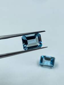 Topacio Azul Cielo Natural de 7x9mm, Corte Baguette, Piedra Suelta para Joyería - Product Image 4