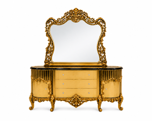 Muebles de Dormitorio de Madera de Teca Tallada a Mano de Lujo, Diseño Victoriano, Cabecera Acolchada, Tamaño Personalizable, Muebles de Hogar de Lujo - Product Image 5