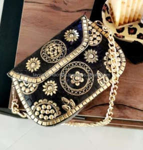 Sac à main en résine élégant de haute qualité pour mariage, modèle mignon avec motif de sculpture - Product Image 4